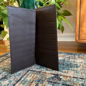 Paul Stewart bifold long wallet brown leather